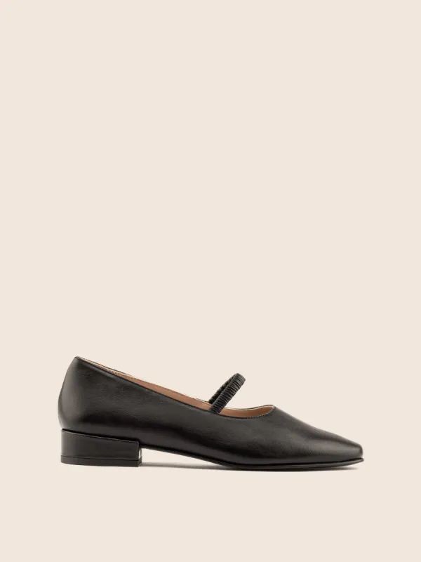 Pisa Black Ballerina sold by Maguire Shoes