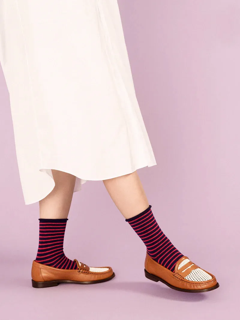 Nautical Stripe Crew Navy sold by Maguire Shoes product image thumbnail 2