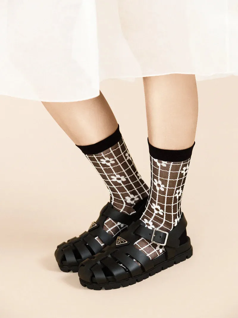 Blossom Sheer Crew Black sold by Maguire Shoes