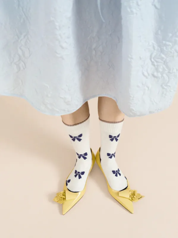 Boucle Bow Ivory Crew sold by Maguire Shoes