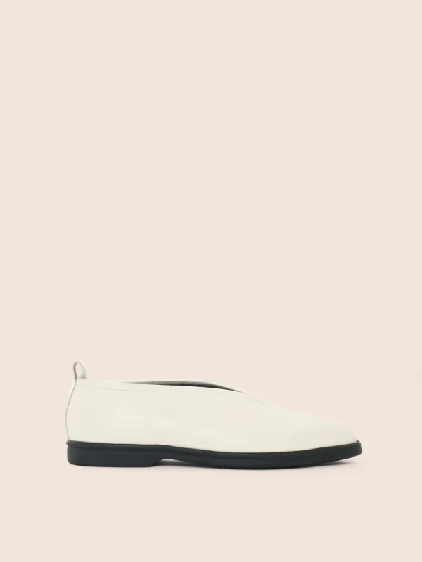 Oriana Cream Flat sold by Maguire Shoes