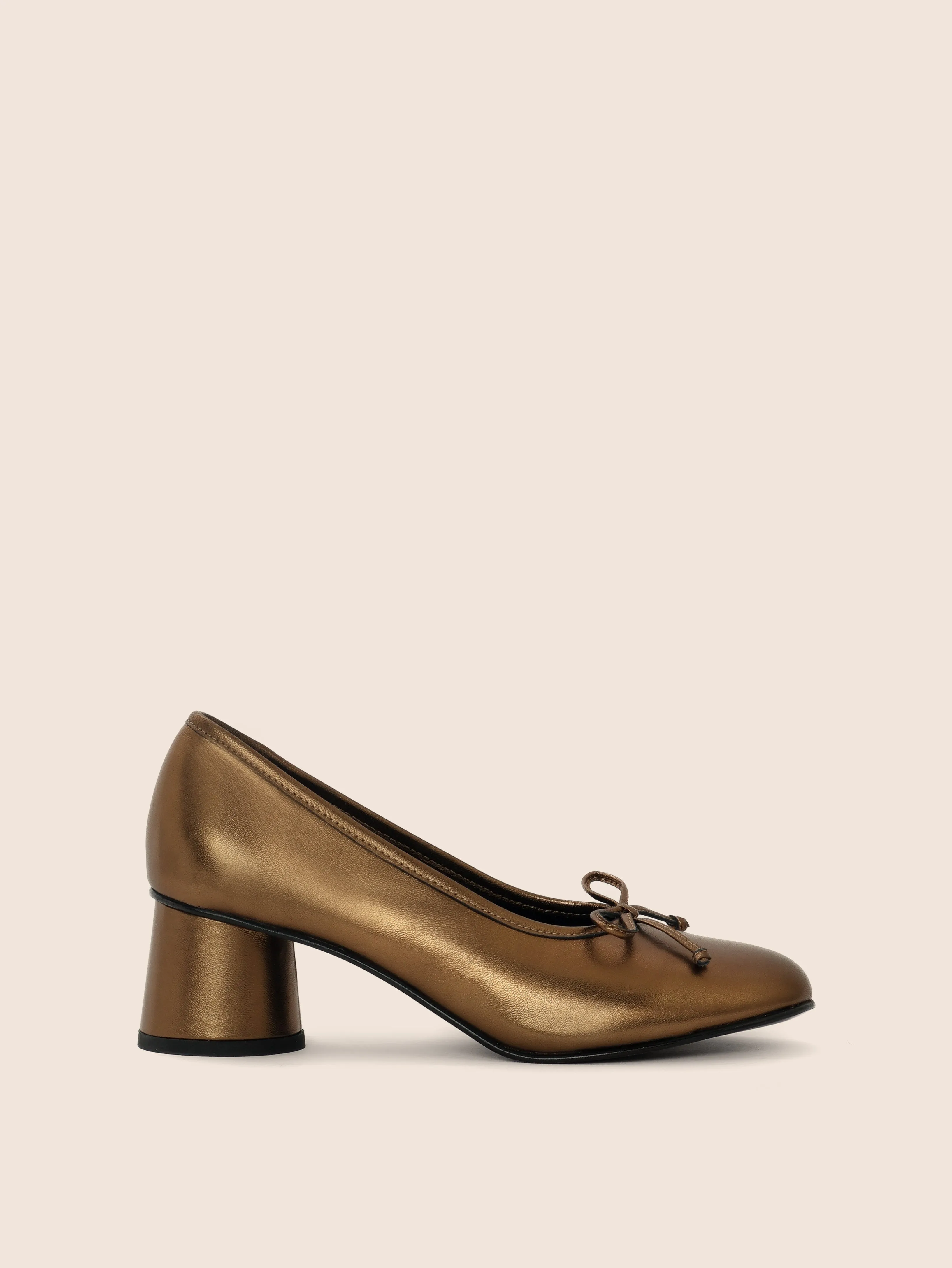 Salvada Bronze Heel sold by Maguire Shoes