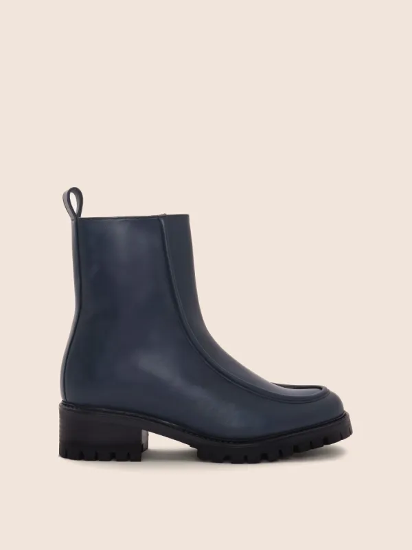 Vigo Navy Lined Boot sold by Maguire Shoes