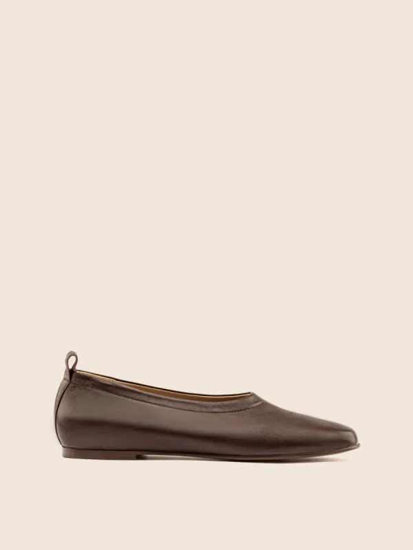 Velada Brown Ballerina sold by Maguire Shoes