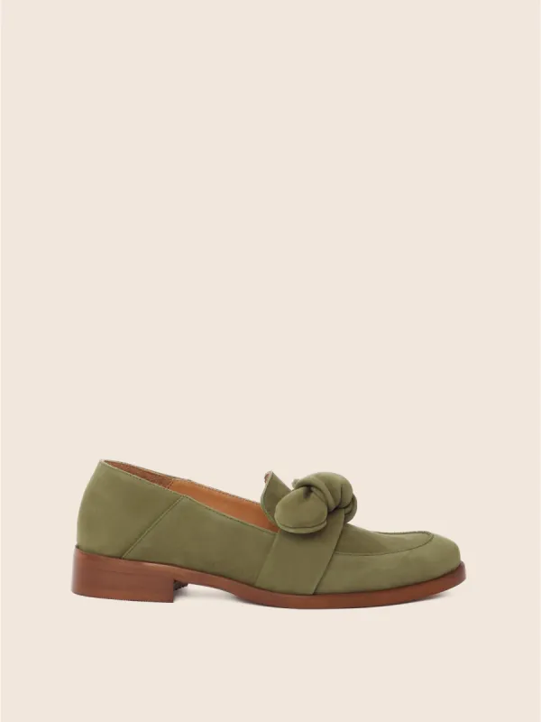 Valencia Olive Loafer sold by Maguire Shoes