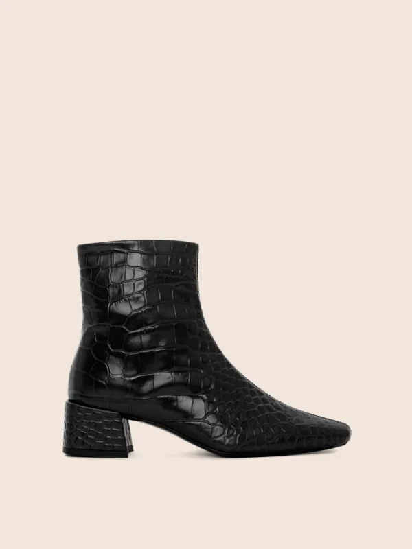 Lisboa Black Croco Boot sold by Maguire Shoes