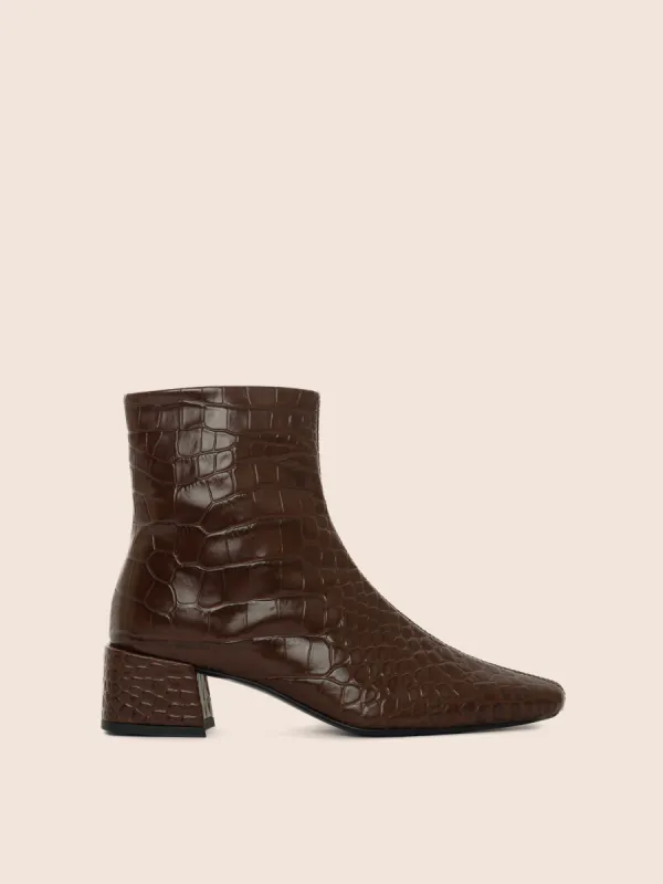 Lisboa Brown Croco Boot sold by Maguire Shoes