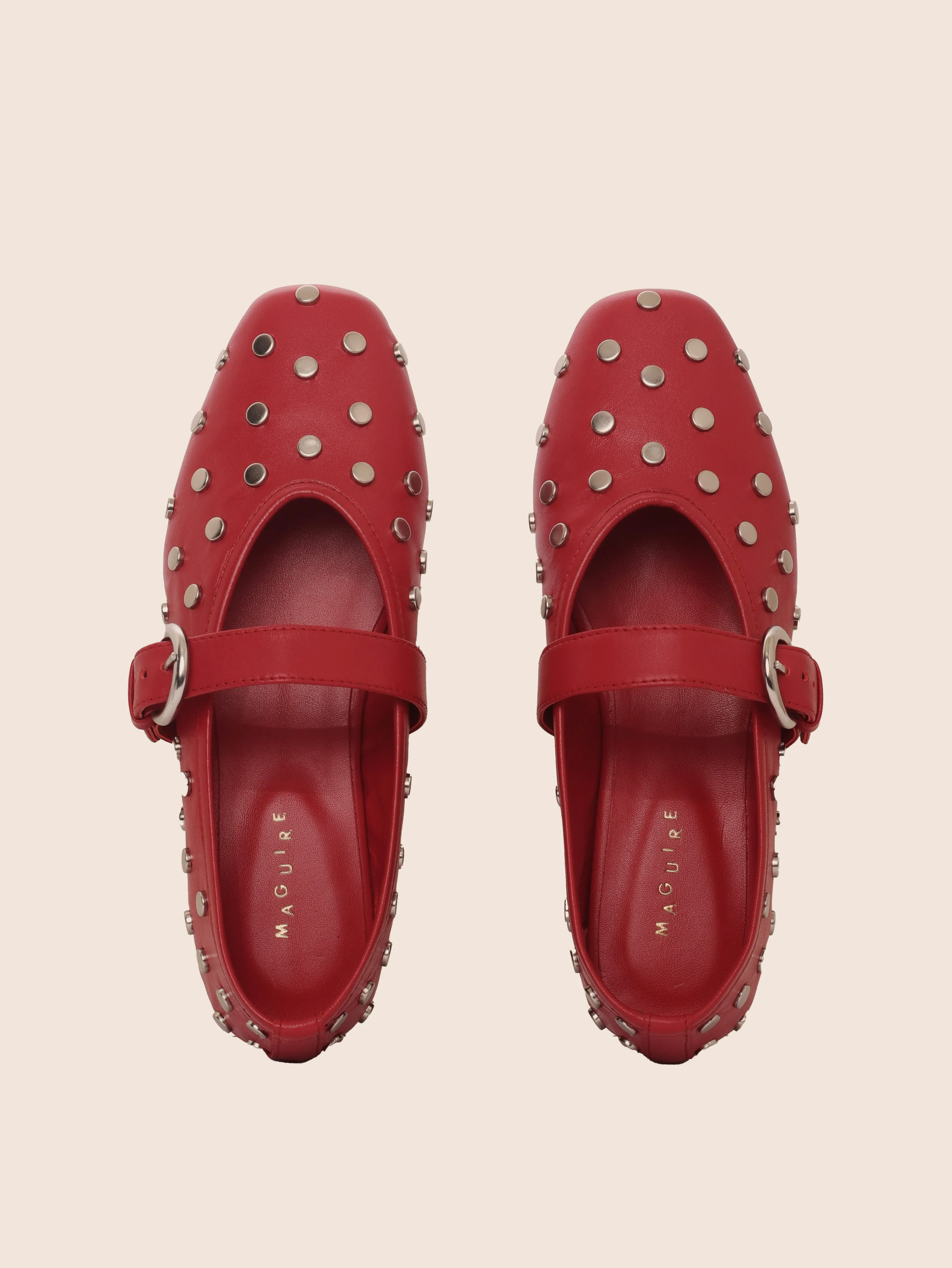 Aveiro Cherry Stud Ballerina sold by Maguire Shoes product image thumbnail 4