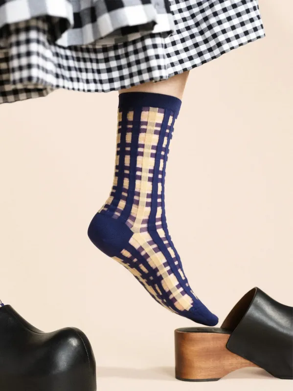 Wonka Sheer Crew Blue sold by Maguire Shoes