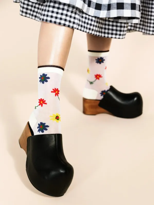 Louann Sheer Crew White sold by Maguire Shoes