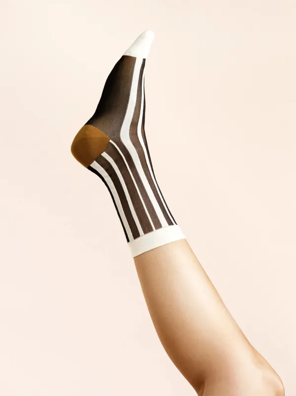 Verona Sheer Crew Black sold by Maguire Shoes