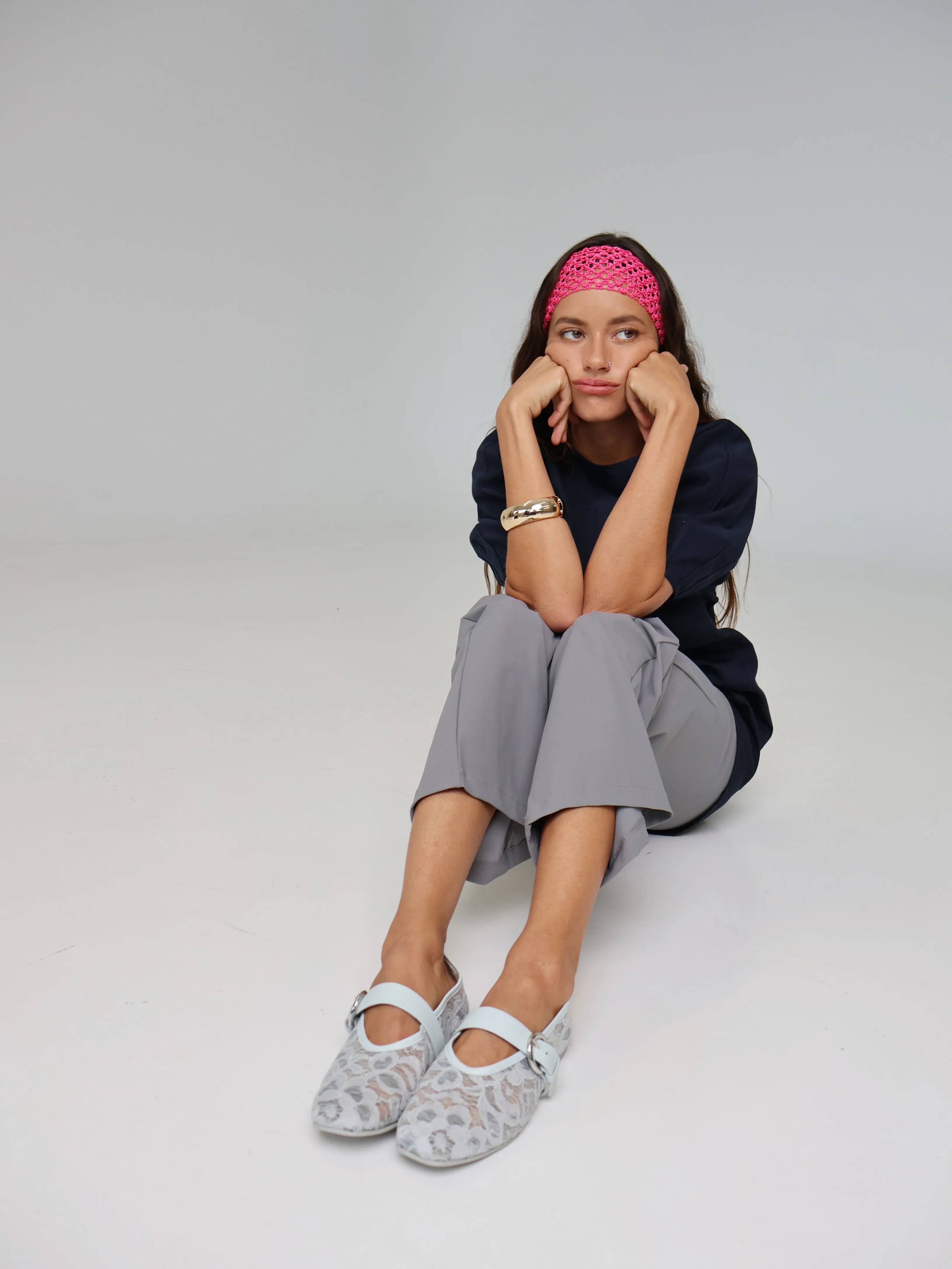 Aveiro Blue Lace Ballerina sold by Maguire Shoes product image thumbnail 4