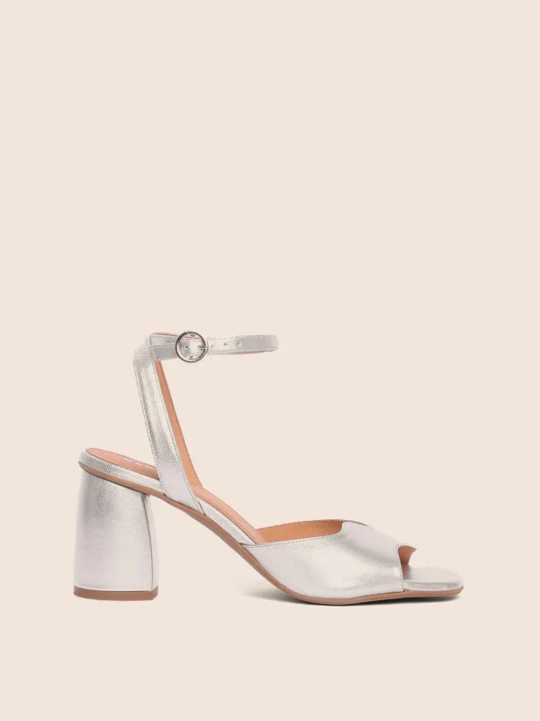 Malaga Silver Heel sold by Maguire Shoes