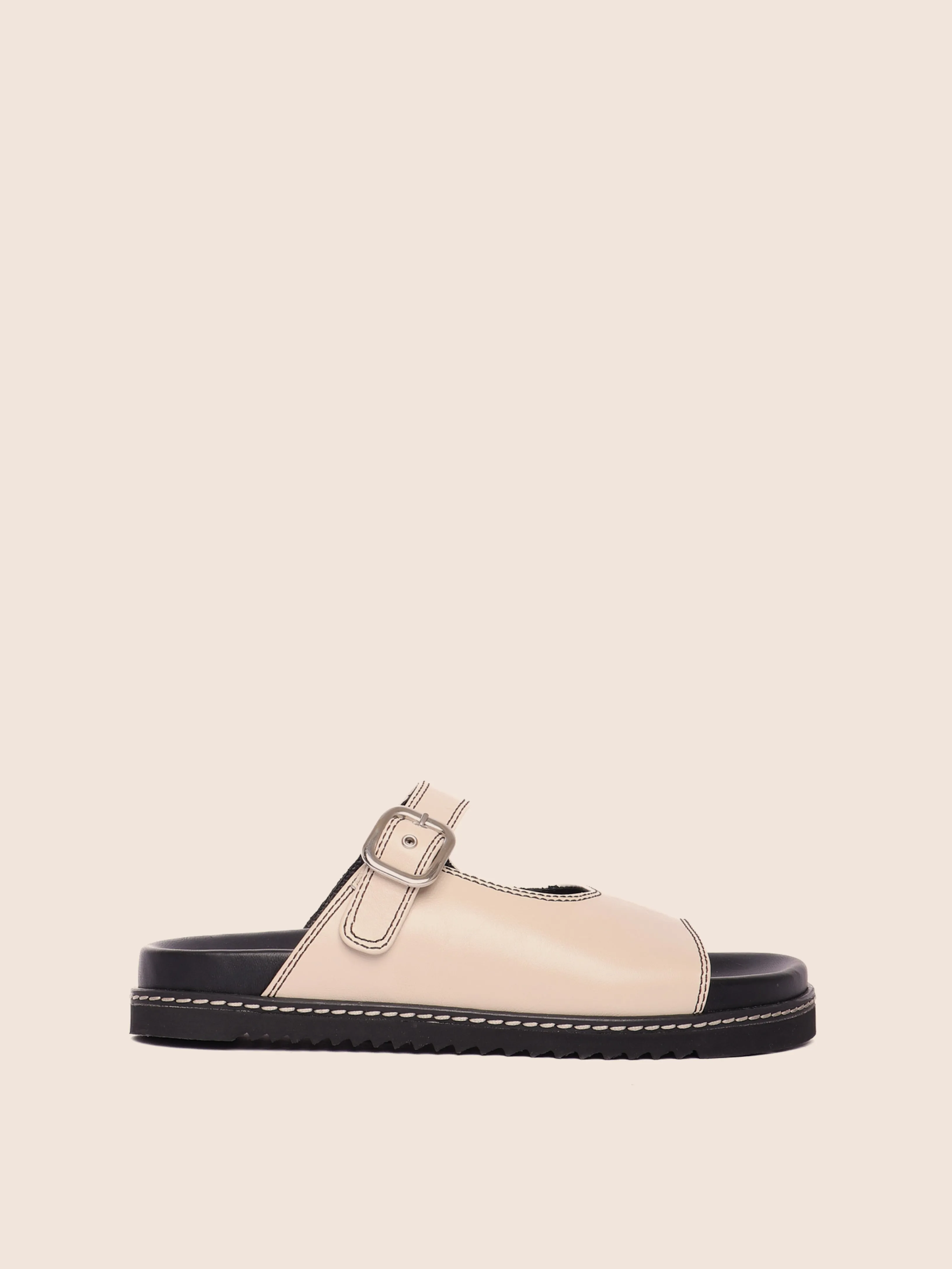 Madeira Cream Sandal sold by Maguire Shoes