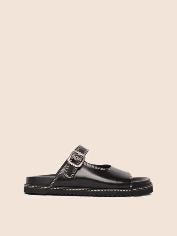 Madeira Black Sandal sold by Maguire Shoes