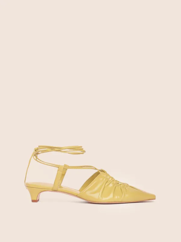 Rafael Acid Green Pump sold by Maguire Shoes