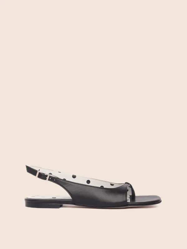 Denia Black Sandal sold by Maguire Shoes