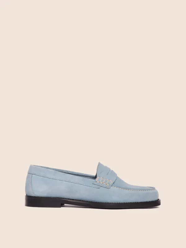 Imperfect Napoli Sky Suede Loafer sold by Maguire Shoes