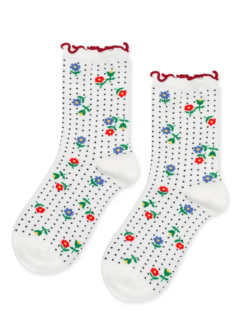Dottie Floral Crew White sold by Maguire Shoes product image thumbnail 2