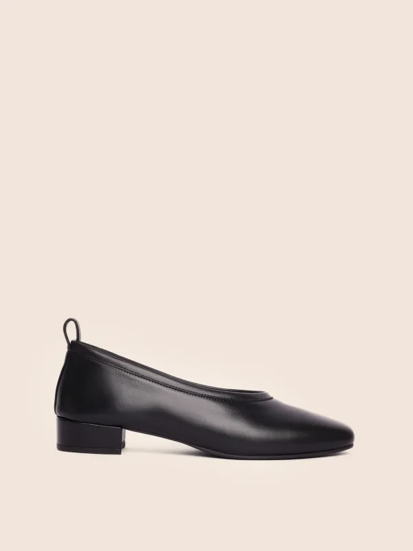 Torza Black Ballerina sold by Maguire Shoes