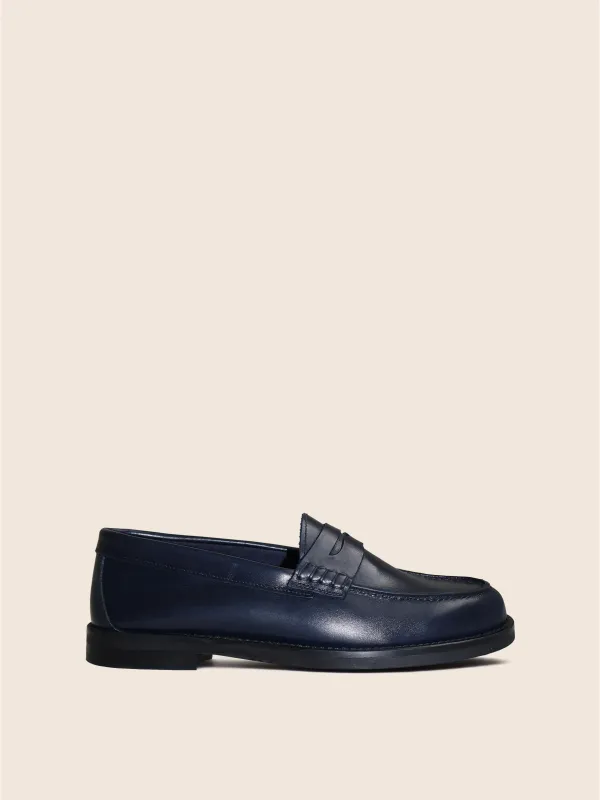 Napoli Navy Loafer sold by Maguire Shoes