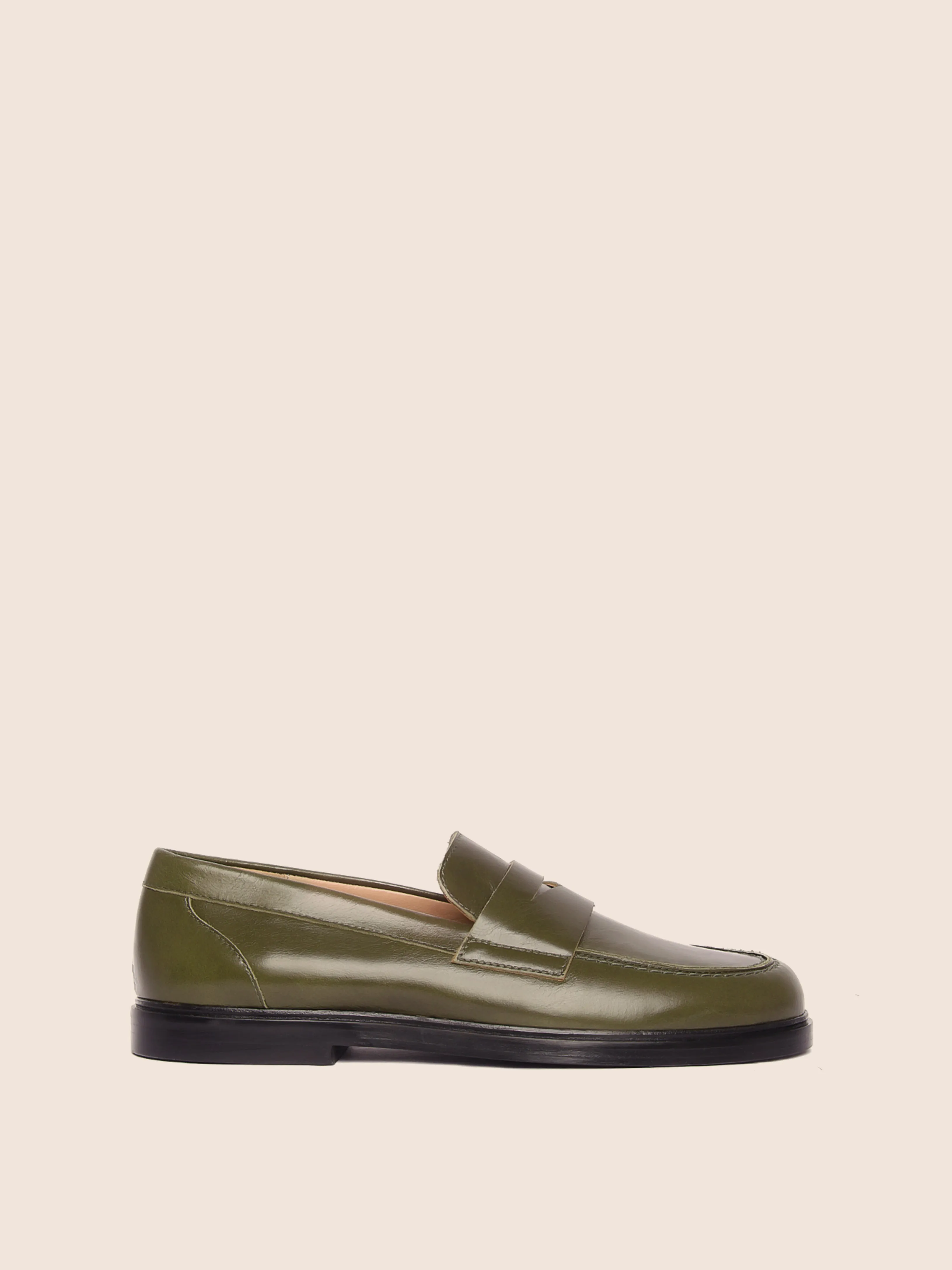 Orio Olive Loafer sold by Maguire Shoes