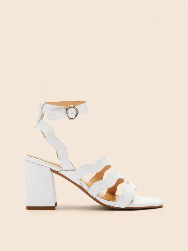 Rimini White Patent Heel sold by Maguire Shoes