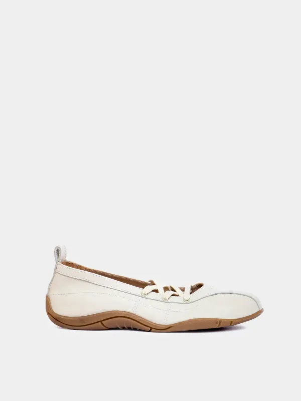 Zava Cream Ballerina sold by Maguire Shoes
