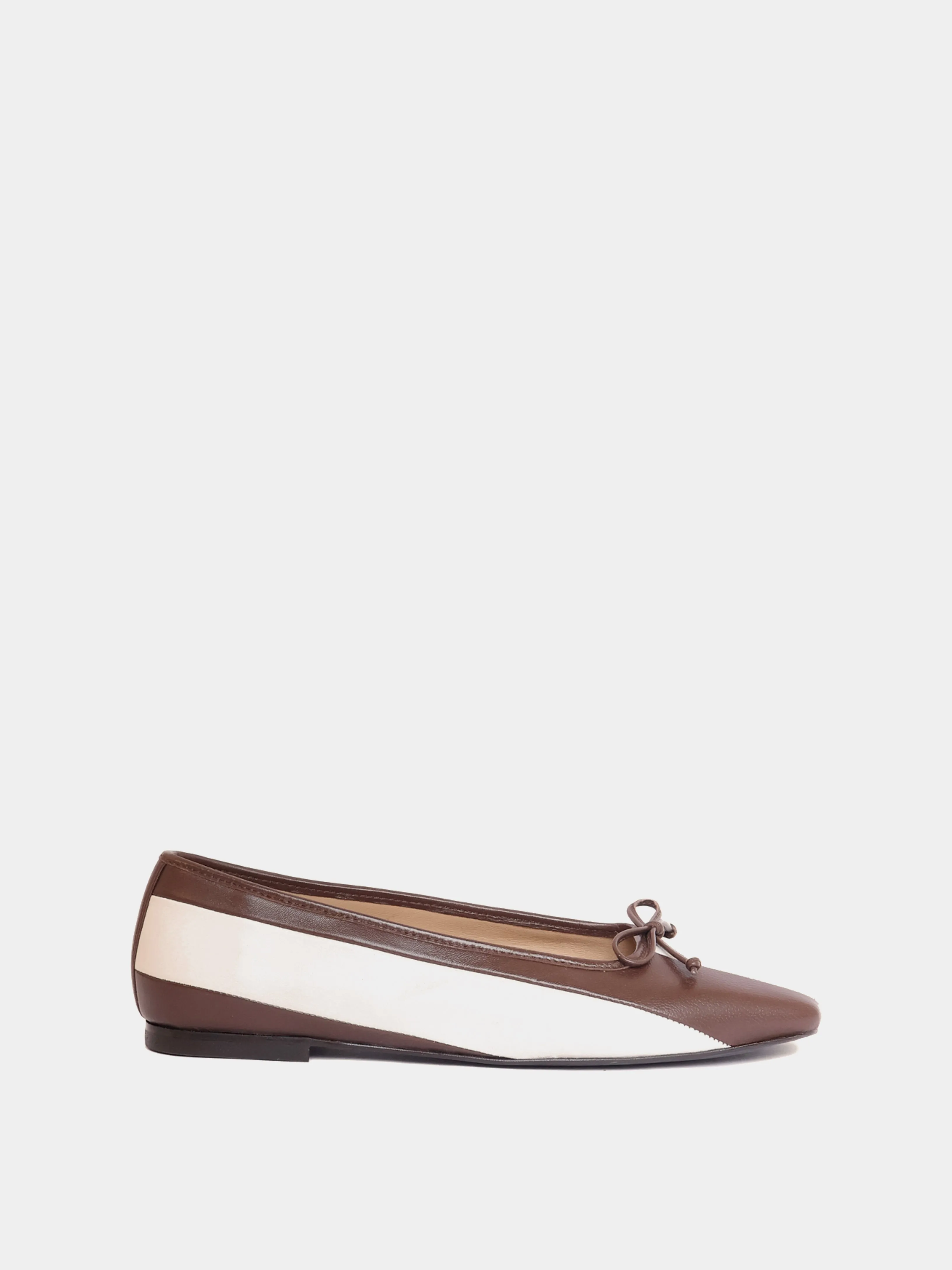 Elche Brown Ballerina sold by Maguire Shoes