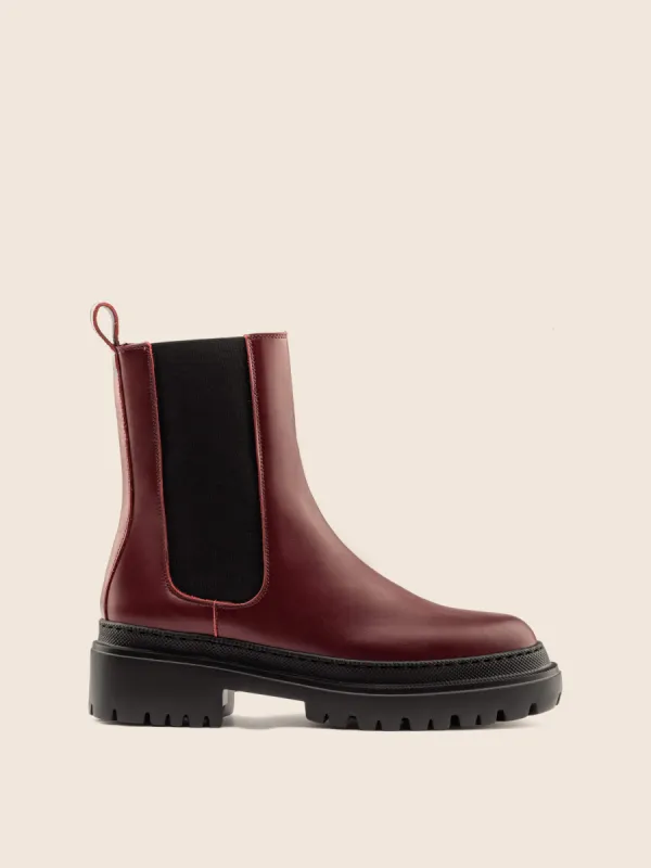 Cortina Oxblood Lined Boot sold by Maguire Shoes