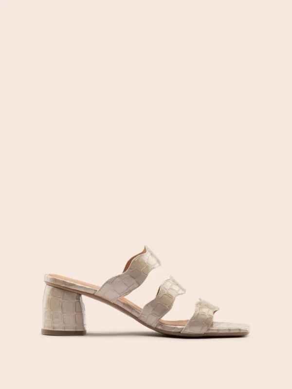 Second Hand Riva Embossed Beige Heel sold by Maguire Shoes