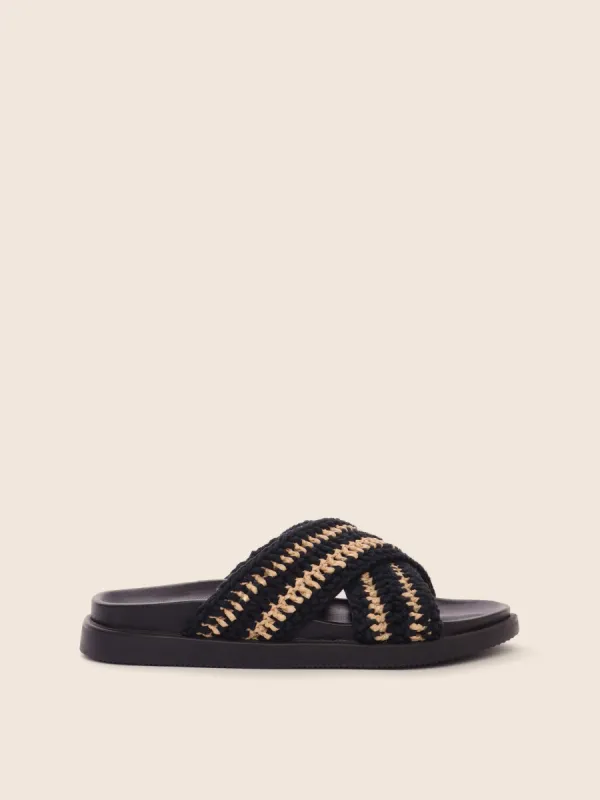 Aria Black Sandal sold by Maguire Shoes