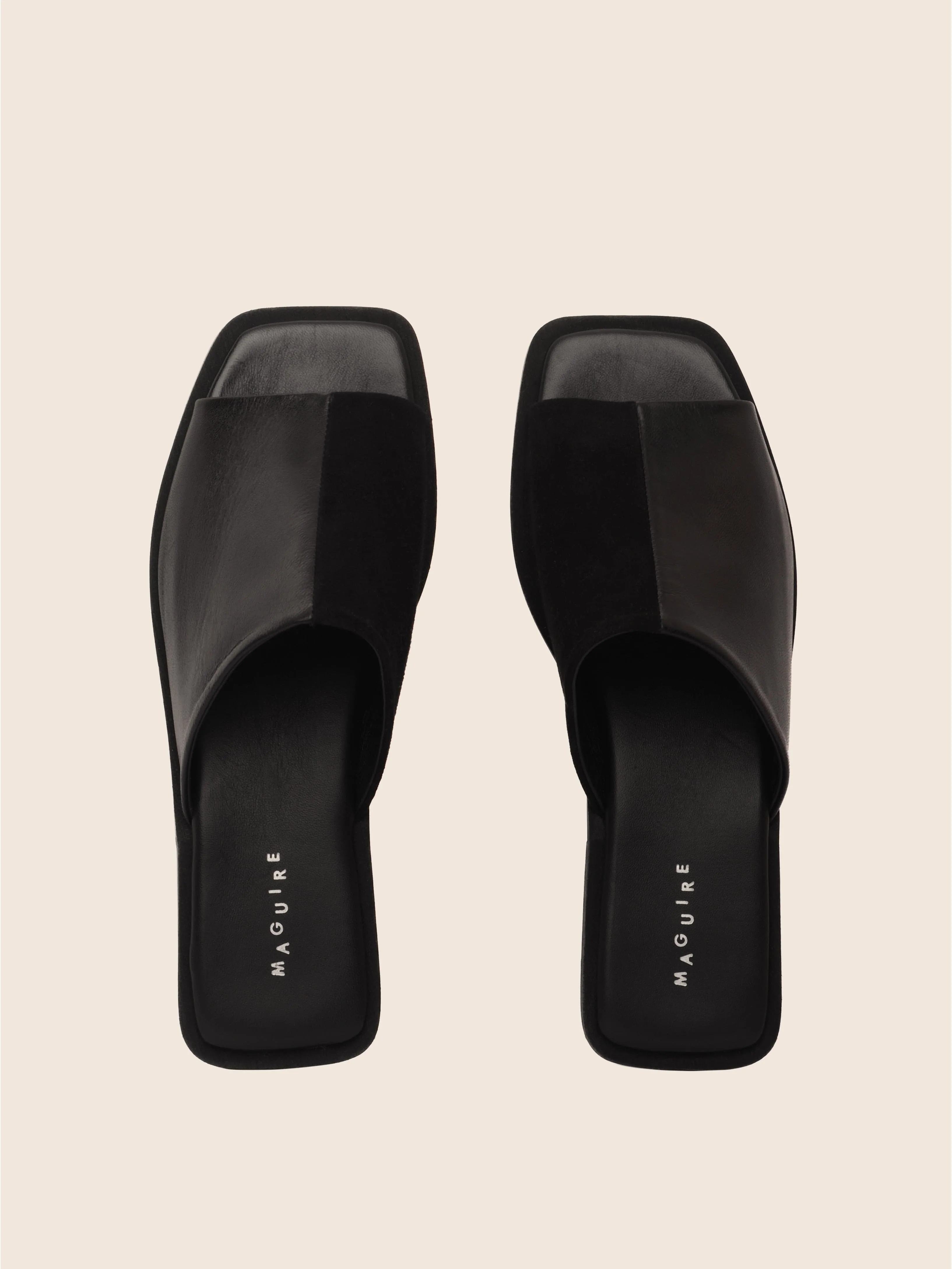 Cabra Black Sandal sold by Maguire Shoes