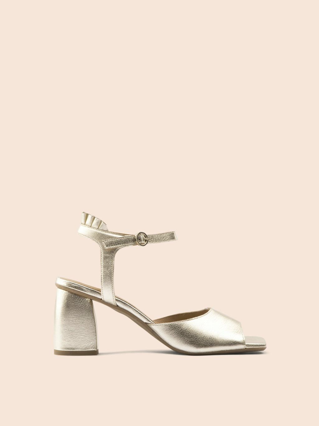 Zamora Gold Heel sold by Maguire Shoes