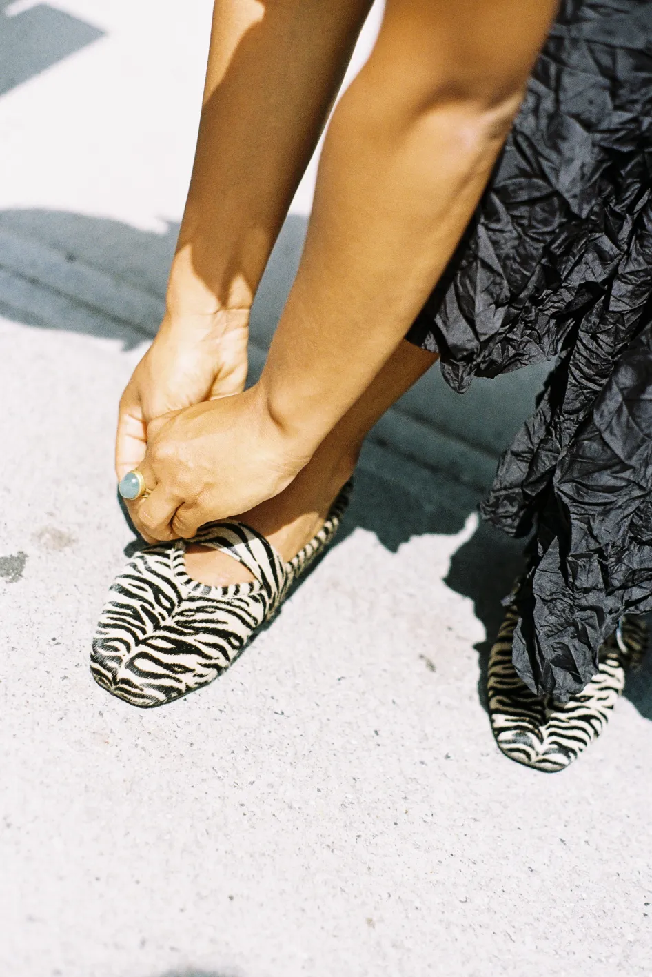 Aveiro Zebra Ballerina sold by Maguire Shoes product image thumbnail 2