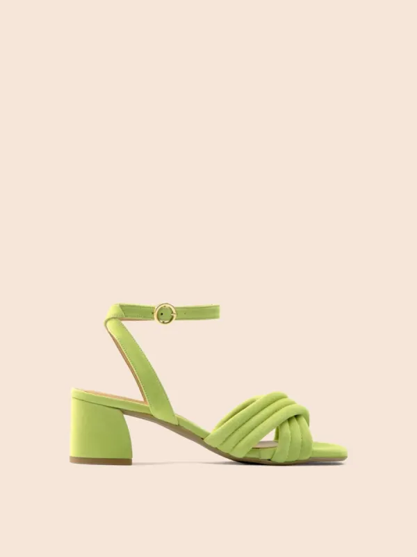 Adria Pistachio Heel sold by Maguire Shoes