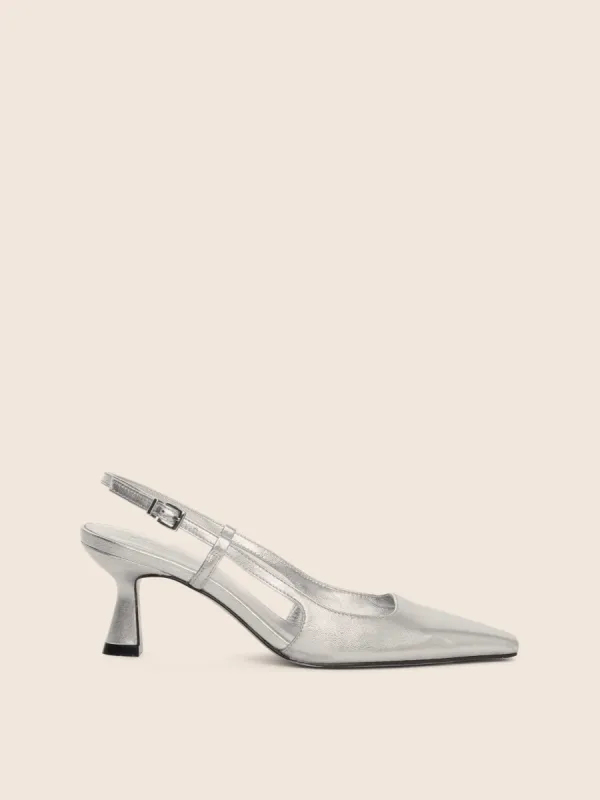 Bahia Silver Pump sold by Maguire Shoes