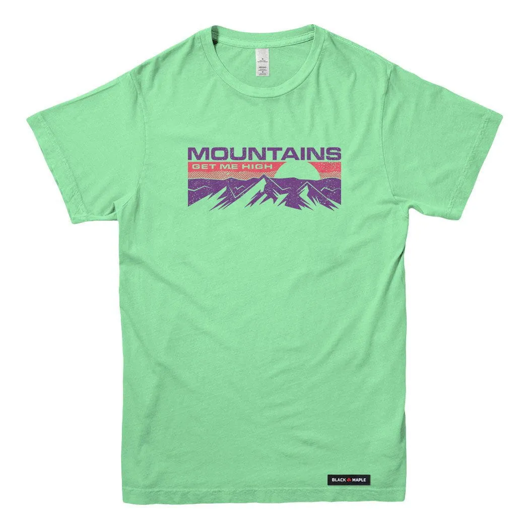 Mountains Get Me High T-shirt sold by Black Maple Trading