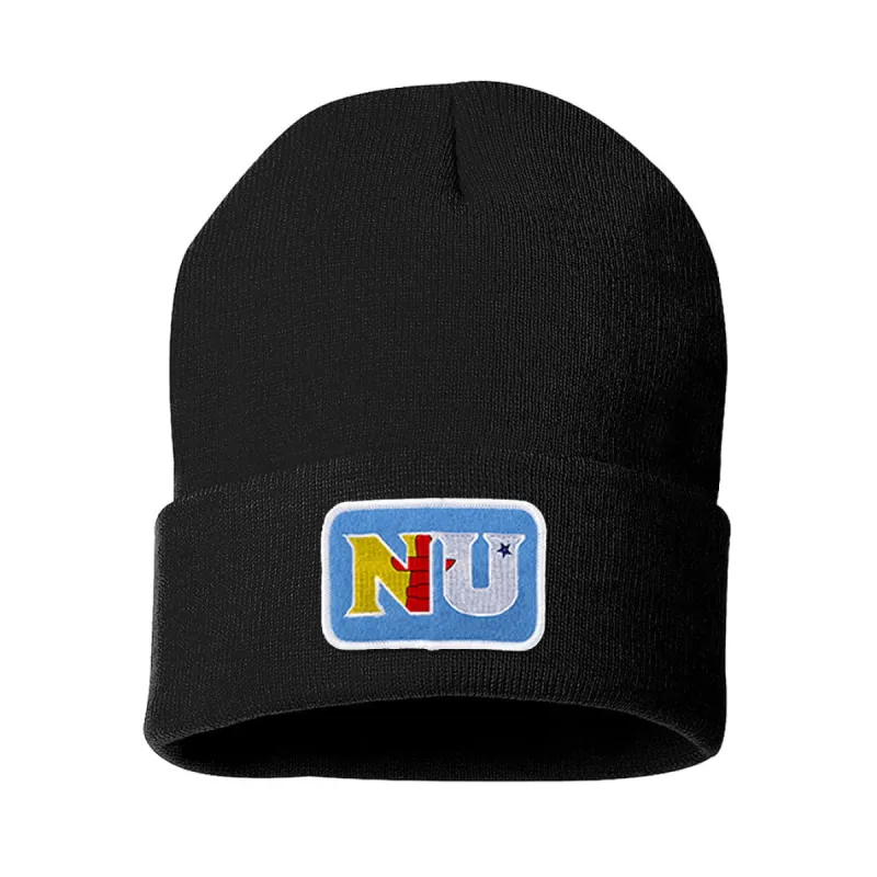 Nunavut Acronym Patch Tuque sold by Black Maple Trading