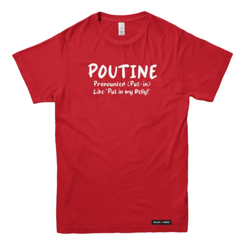Poutine Put-In T-shirt sold by Black Maple Trading