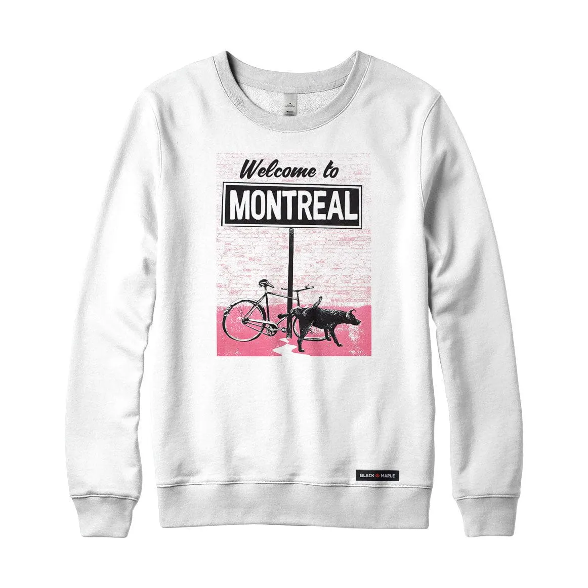 Welcome to Montreal Crewneck Sweatshirt sold by Black Maple Trading product image thumbnail 2