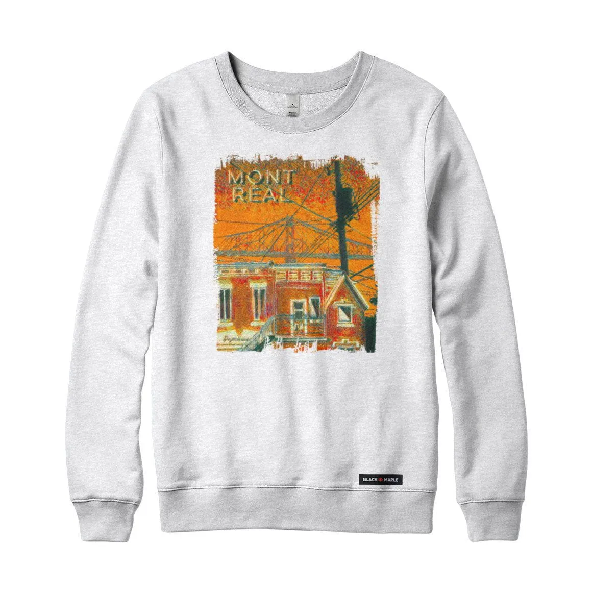 Montreal Bridge to Home Crewneck Sweatshirt sold by Black Maple Trading product image thumbnail 2