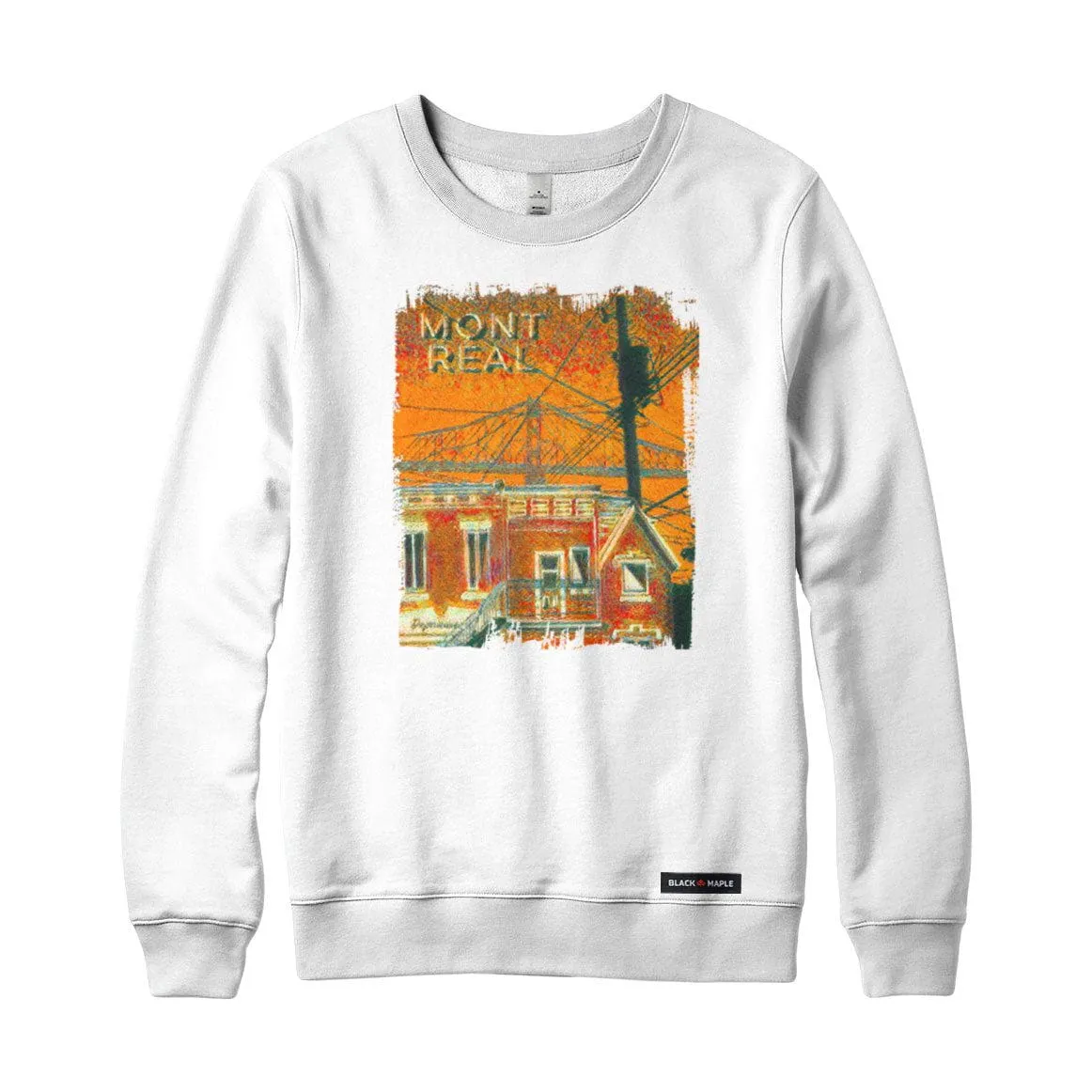 Montreal Bridge to Home Crewneck Sweatshirt sold by Black Maple Trading product image thumbnail 3