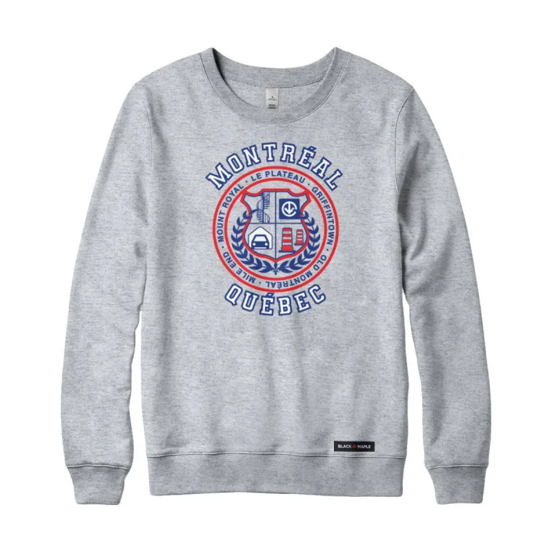 Montreal Crest Design Sweatshirt or Hoodie sold by Black Maple Trading