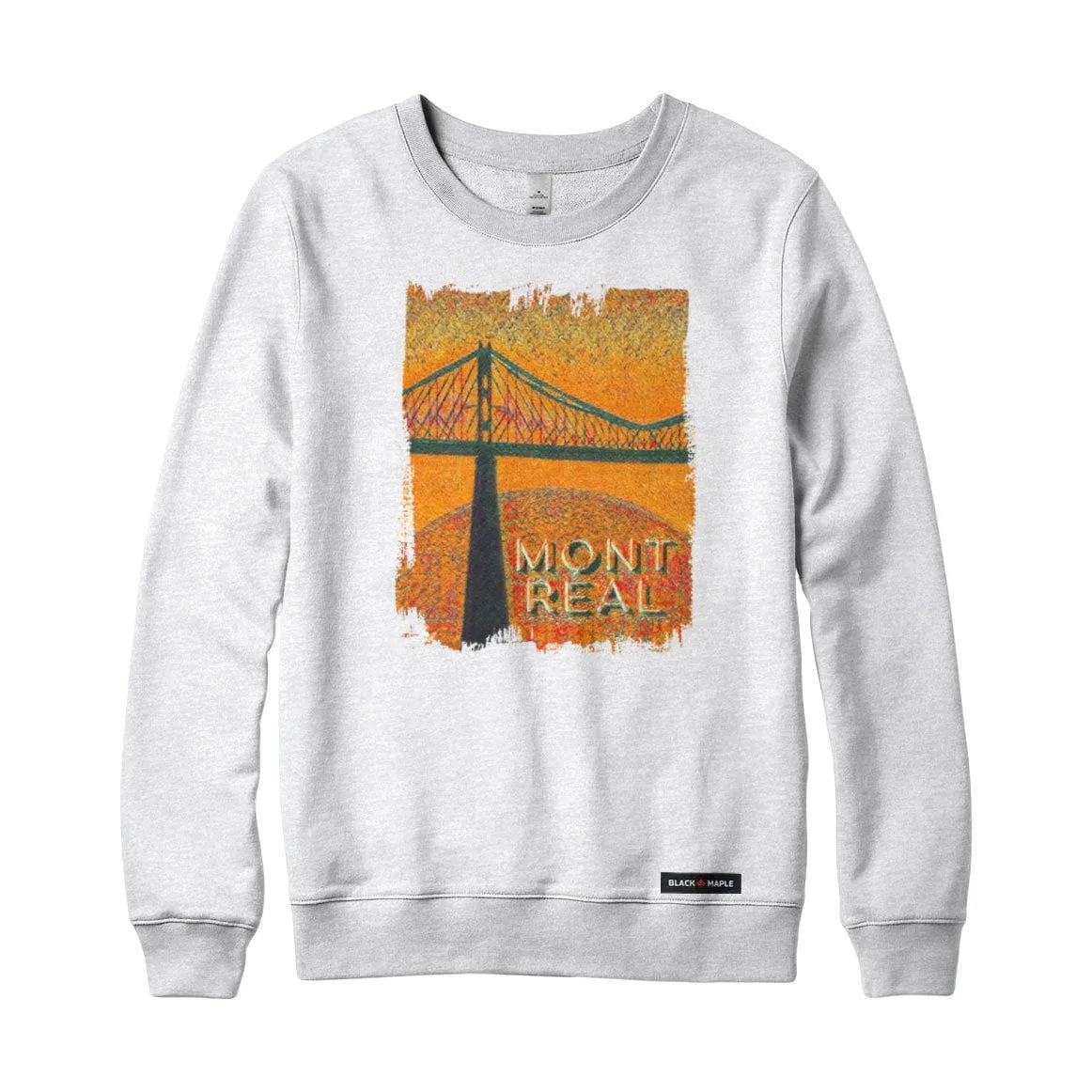 Montreal Bridge to Biosphere Crewneck Sweatshirt sold by Black Maple Trading