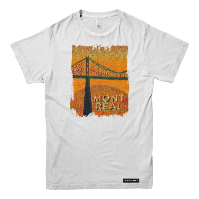 Montreal Bridge to Biosphere T-shirt sold by Black Maple Trading