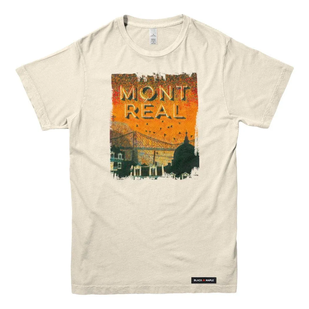 Montreal Bridge and Mountain T-shirt sold by Black Maple Trading product image thumbnail 3
