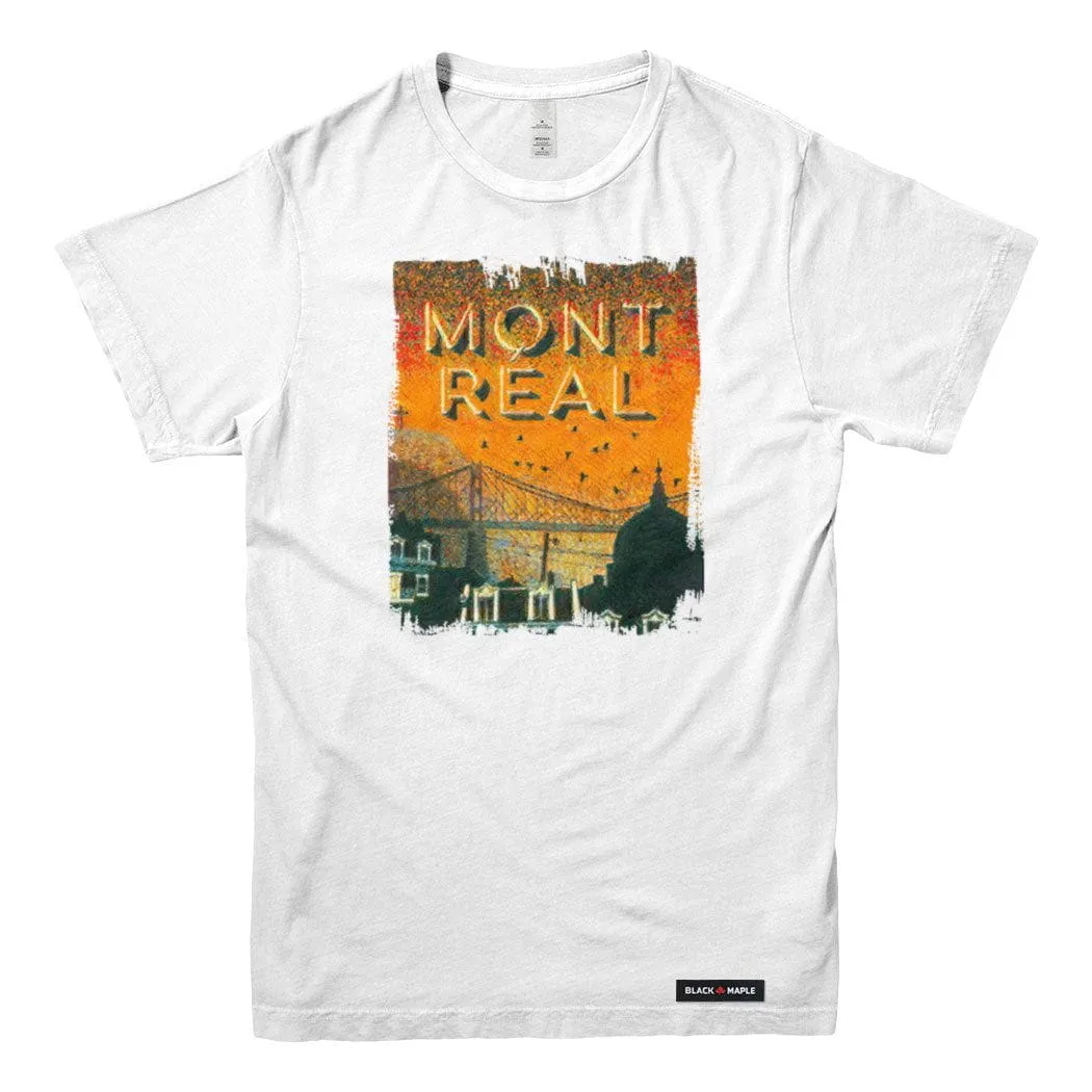 Montreal Bridge and Mountain T-shirt sold by Black Maple Trading product image thumbnail 4