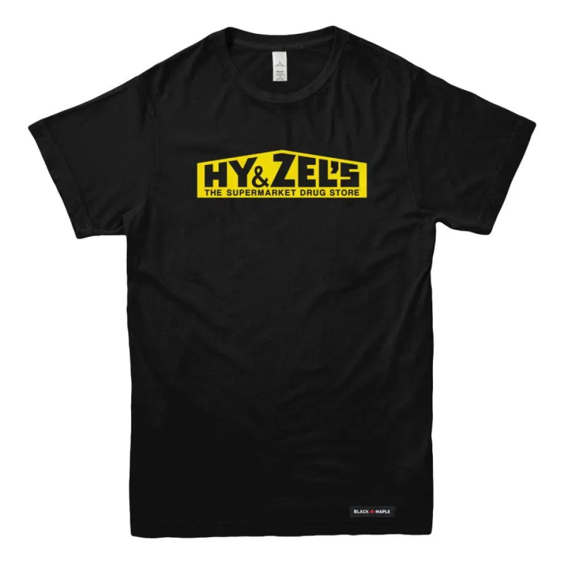 Hy and Zel's T-shirt sold by Black Maple Trading