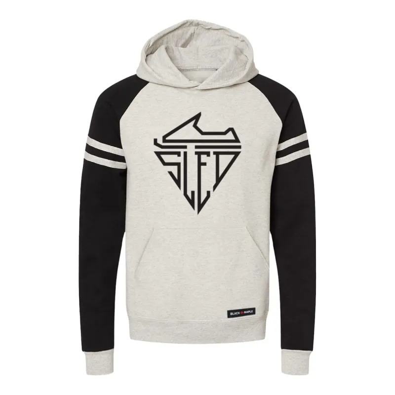 Retro Sled Logo Varsity Hooded Sweatshirt sold by Black Maple Trading